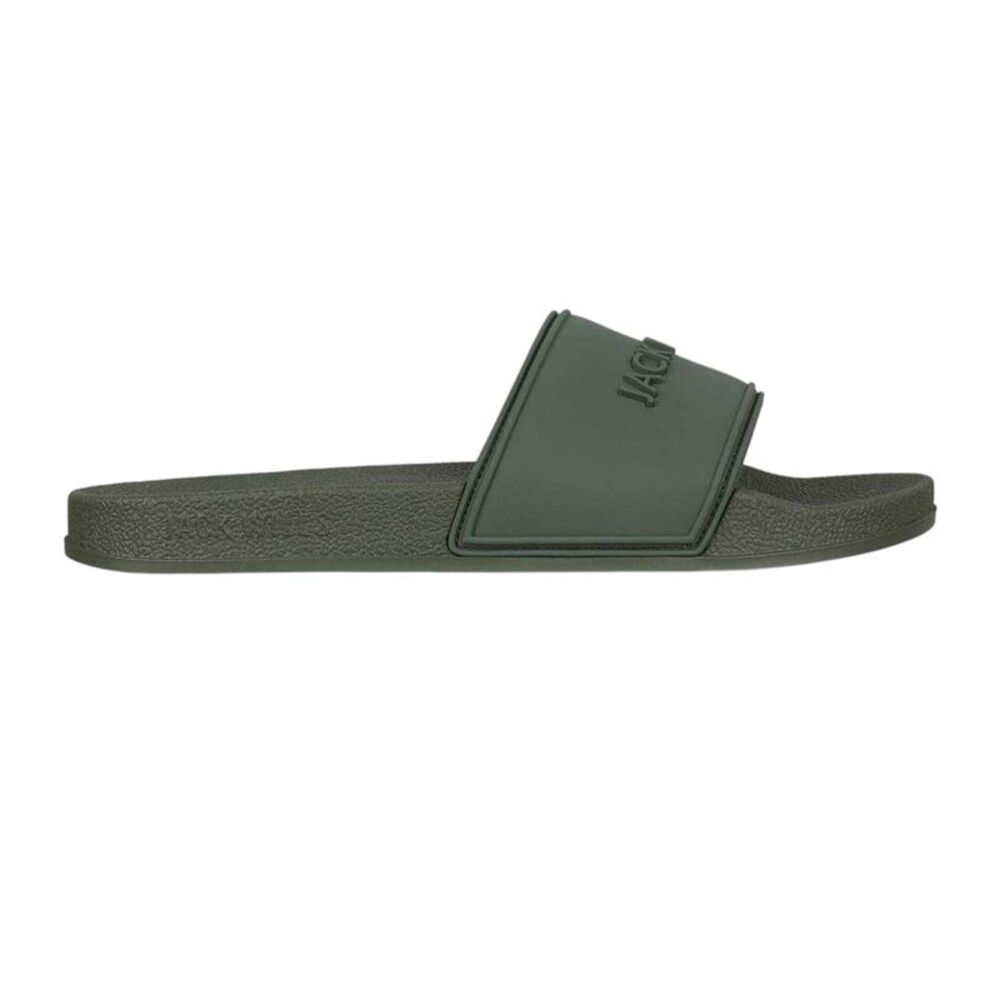 Jack Wills Mens Logo Sliders / Khaki Green